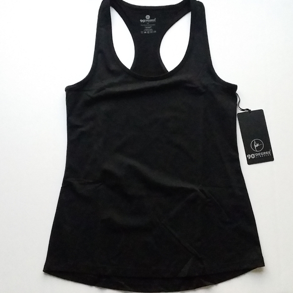 90 degrees black halter razor back workout top - Picture 2 of 9